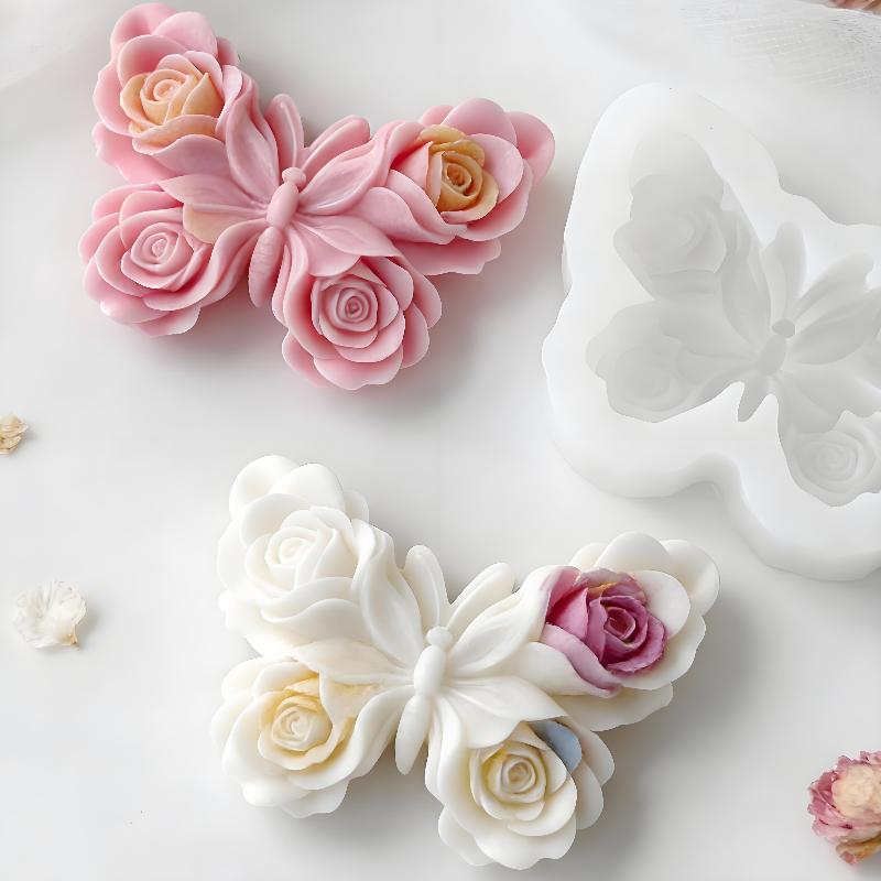 Soap Making At Home - DIY Rose Butterfly Form Silicone Mold
