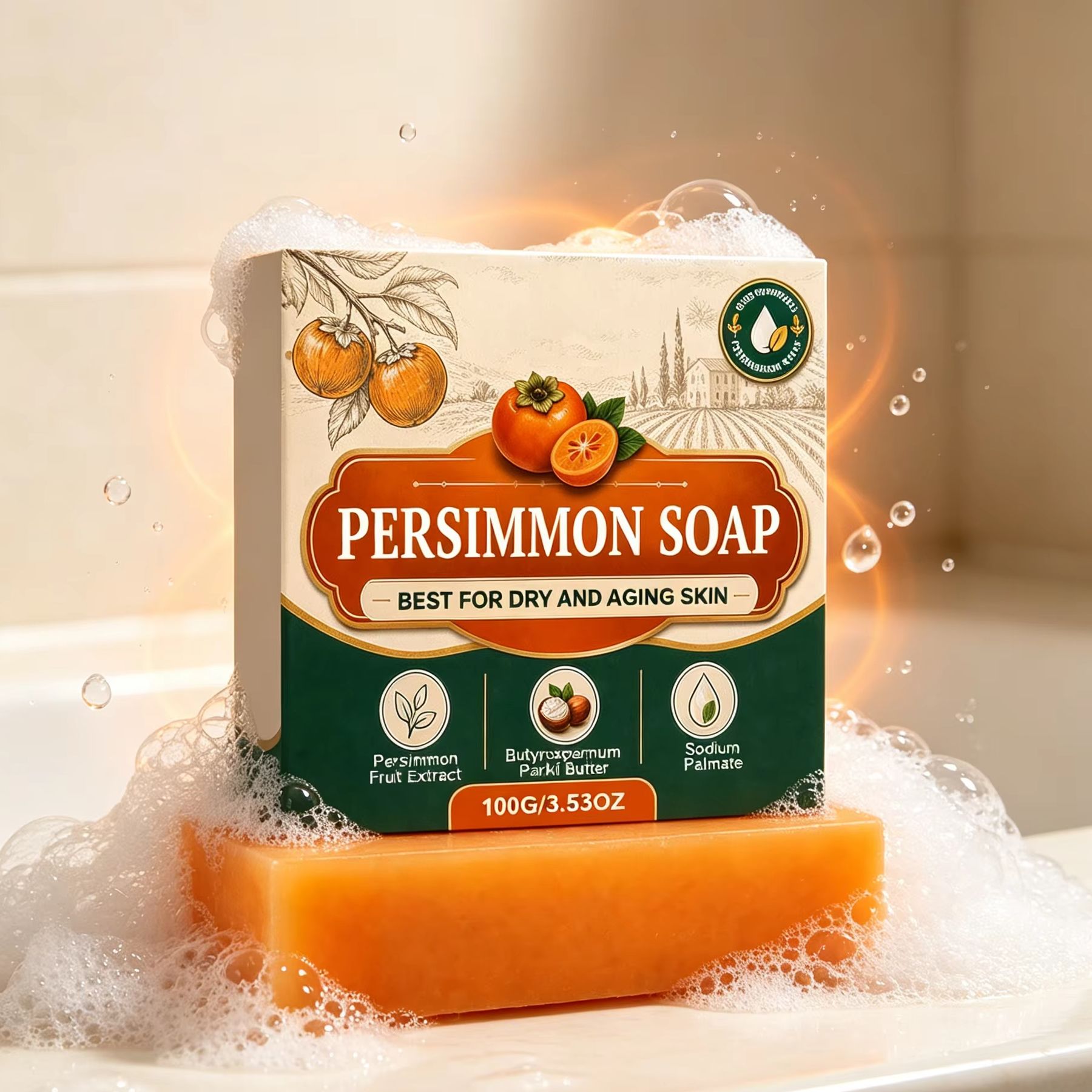 Persimmon Soap Body Odor Remov - огляд і ціна Shea Butter Raw