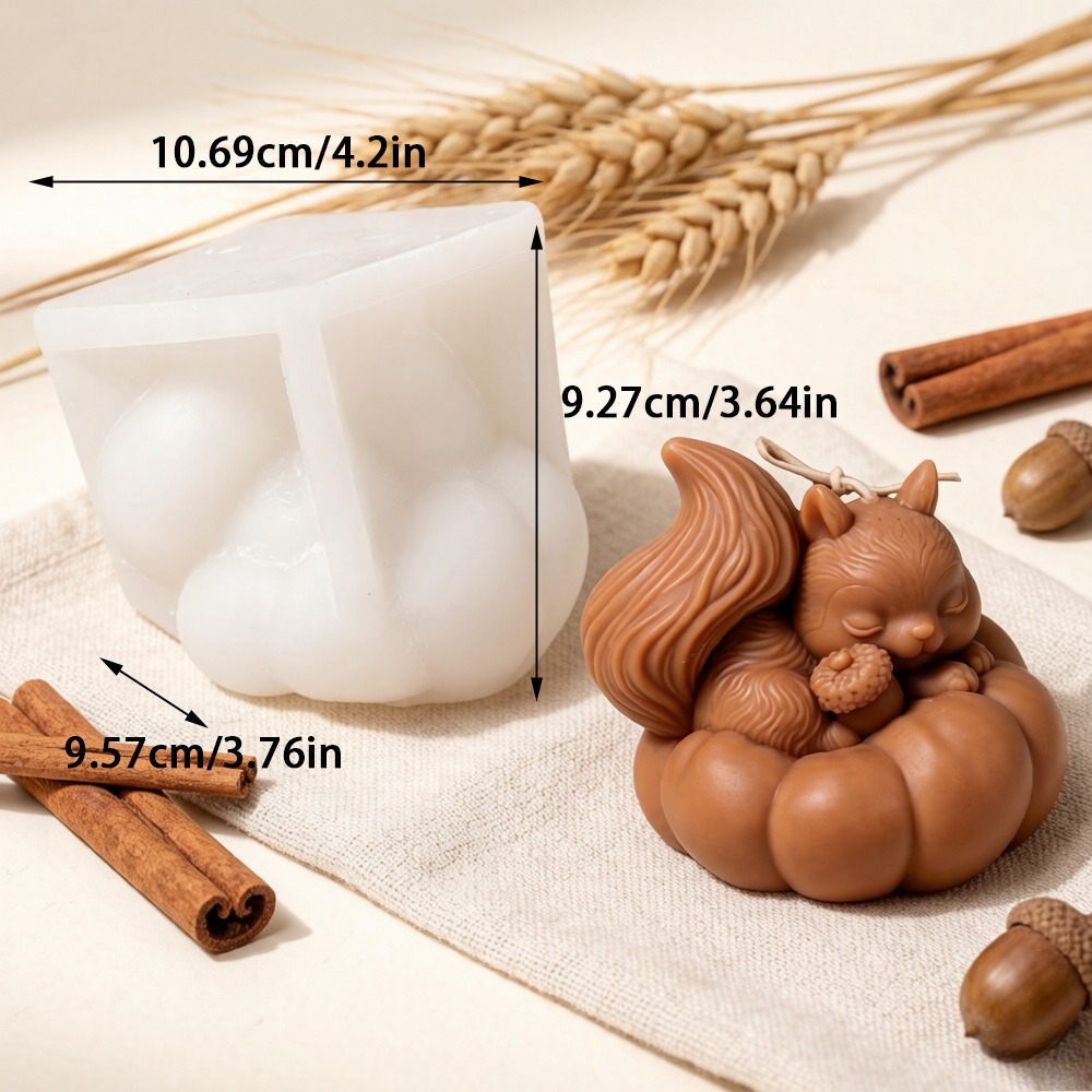 Squirrel Pumpkin Silicone Cand - огляд і ціна Soap Making Friend