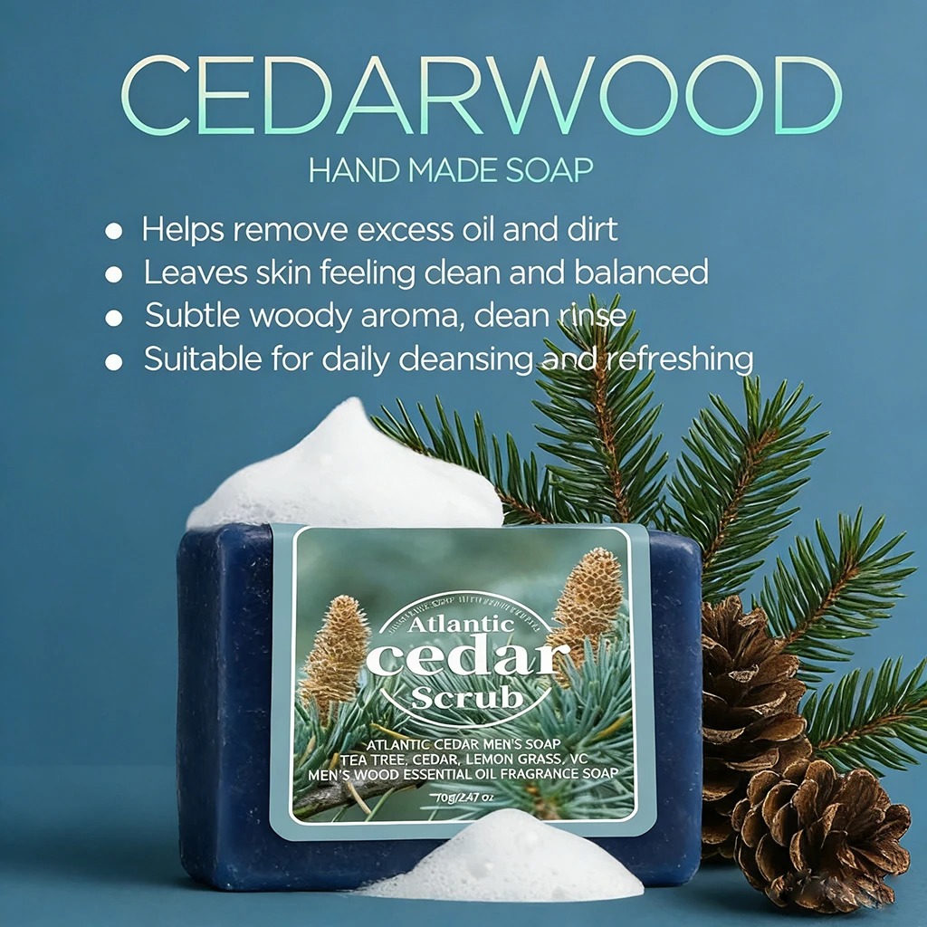 Men's Cedar Essential Oil Soap - огляд і ціна Soap Making Essential Oils