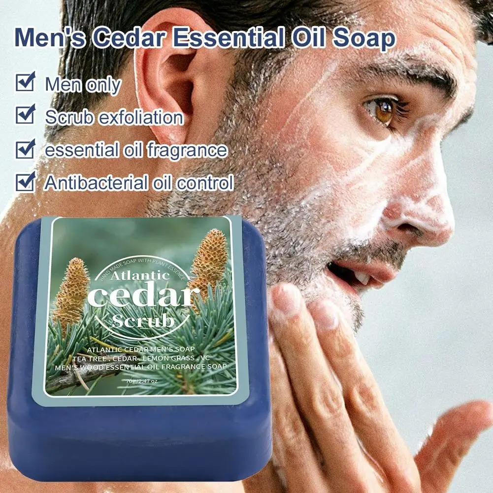 Men's Cedar Essential Oil Soap - огляд і ціна Soap Making Essential Oils