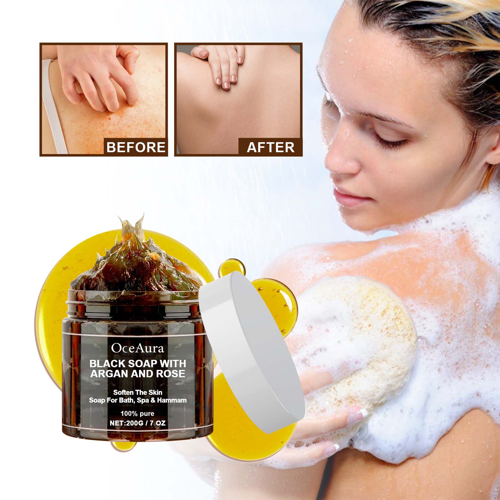 OCEAURA Black Soap With Argan  - огляд і ціна Soap Making Essential Oils
